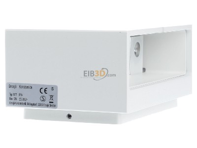 Ansicht rechts Konstsmide 7877-250 LED-Wandleuchte alu/weiss lackiert 