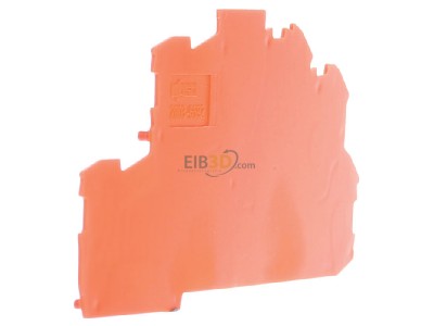Ansicht links WAGO 2003-6692 Abschlussplatte orange 