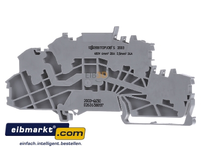 Back view WAGO Kontakttechnik 2003-6650 Installation terminal block 5,2mm 25A
