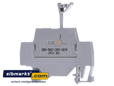 Ansicht hinten WAGO Kontakttechnik 280-502/281-609 Klemme 24V DC 5mm 