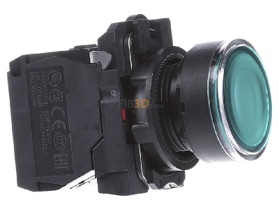Ansicht links Schneider Electric XB5AW33G5 Leuchtdrucktaster, grn o. Rastung 1S+1 