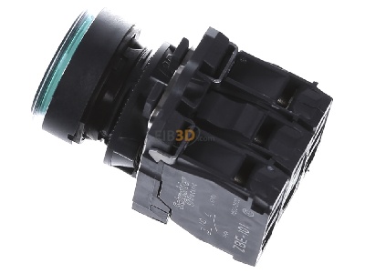 Ansicht oben rechts Schneider Electric XB5AW33G5 Leuchtdrucktaster, grn o. Rastung 1S+1 