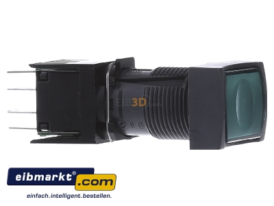 Ansicht links Schneider Electric XB6DW3B1B Leuchtdrucktaster, grn o. Rast., 24V, 1S 