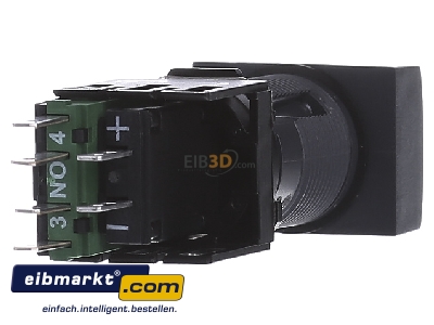 Ansicht hinten Schneider Electric XB6DW3B1B Leuchtdrucktaster, grn o. Rast., 24V, 1S 