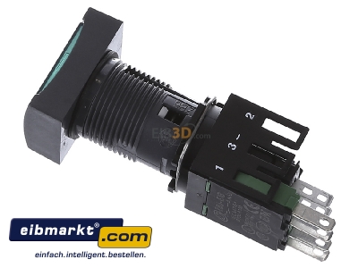 Ansicht oben rechts Schneider Electric XB6DW3B1B Leuchtdrucktaster, grn o. Rast., 24V, 1S 