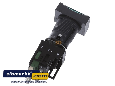 Ansicht oben hinten Schneider Electric XB6DW3B1B Leuchtdrucktaster, grn o. Rast., 24V, 1S 