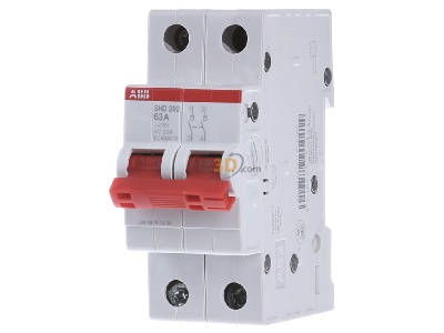 Front view ABB SHD202/63 Switch for distribution board 
