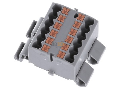 Ansicht oben vorne Phoenix PTFIX 12X2,5-NS35AGY Verteilerblock 0,14-4qmm, 12-p. 