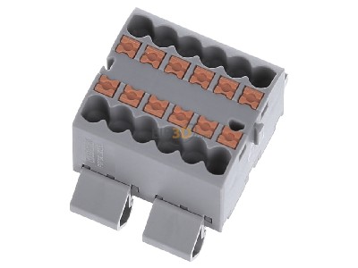 Ansicht oben rechts Phoenix PTFIX 12X2,5-NS35AGY Verteilerblock 0,14-4qmm, 12-p. 