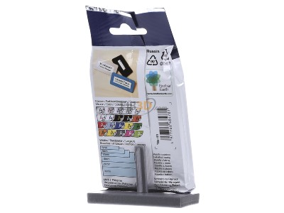 Back view Brother TZe-121 Labelling tape 9mm transparent / black 
