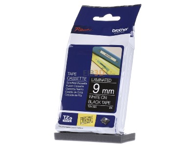Frontansicht Brother TZe-325 Schriftbandkassette BF.schwarz/DF.wei 
