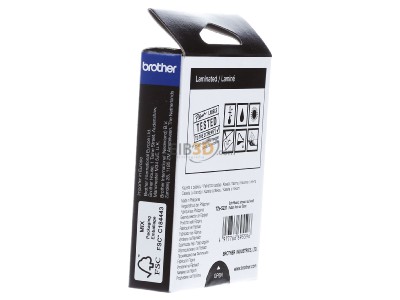 Ansicht rechts Brother TZe-S231 Schriftbandkassette BF.wei/DF.schwarz 