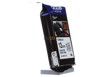 Ansicht links Brother TZe-FX231 Schriftbandkassette BF.wei/DF.schwarz 
