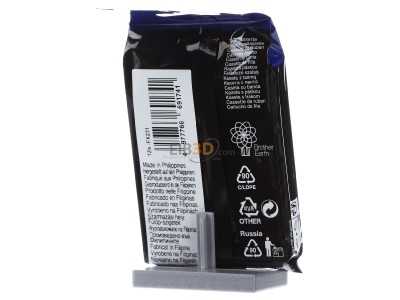 Ansicht hinten Brother TZe-FX231 Schriftbandkassette BF.wei/DF.schwarz 
