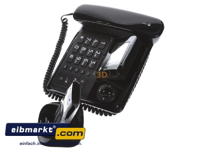 View top right IVS Industrievertret. 380115 Analogue telephone with cord black
