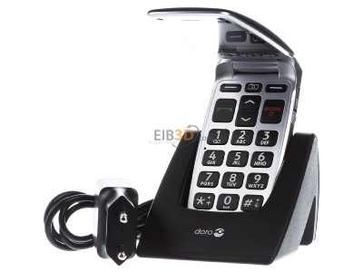 Frontansicht IVS doro Primo 413 sw GSM Mobiltelefon schwarz 