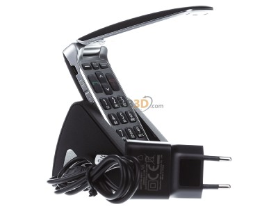 View on the left IVS doro Primo 413 sw Clamshell phone black 
