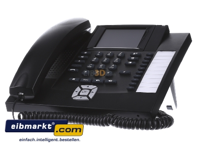 Front view Auerswald COMfortel 1400 IP sw VoIP telephone black
