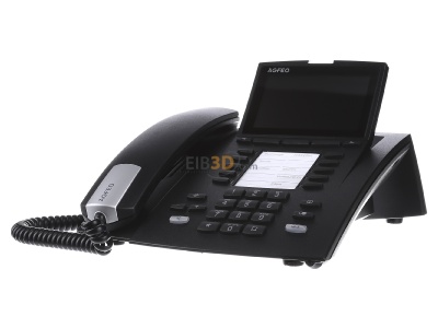Front view Agfeo ST 45 IP sw VoIP telephone black 
