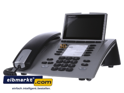 Frontansicht Agfeo ST 45 IP si Systemtelefon VoIP silber 