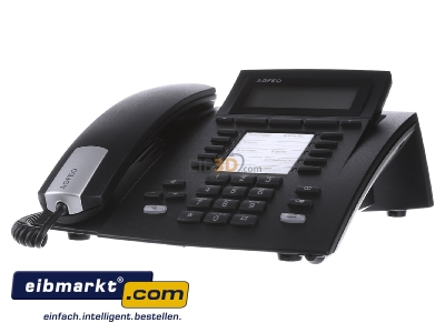 Frontansicht Agfeo ST 42 IP sw Systemtelefon schwarz 