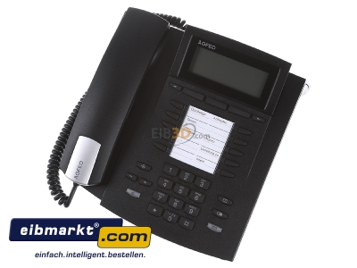 Ansicht oben vorne Agfeo ST 42 IP sw Systemtelefon schwarz 