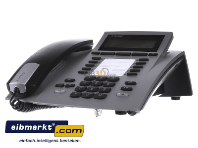 Front view Agfeo ST 42 IP si System telephone silver - 
