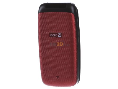Back view IVS doro Primo 401 rt Clamshell phone red 
