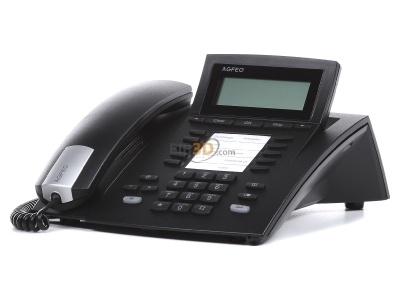 Front view Agfeo ST 22 IP sw VoIP telephone black 
