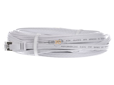 Ansicht rechts Wantec 7011 ws 10,0m FTP-Patchkabel Cat.6A ws 10m RJ45 1,6x6,5mm 