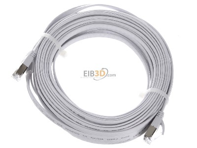 Ansicht oben vorne Wantec 7011 ws 10,0m FTP-Patchkabel Cat.6A ws 10m RJ45 1,6x6,5mm 