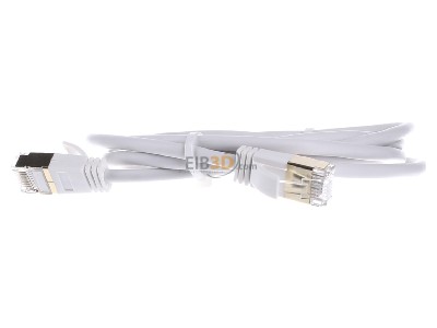 Frontansicht Wantec 7118 ws 1,5m SSTP-Patchkabel Cat.6A ws 1,5m Steck. 4mm 