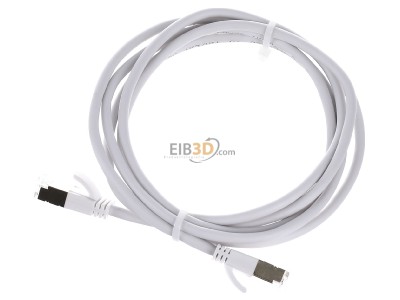 Ansicht oben vorne Wantec 7118 ws 1,5m SSTP-Patchkabel Cat.6A ws 1,5m Steck. 4mm 