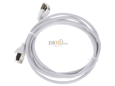 Ansicht oben rechts Wantec 7118 ws 1,5m SSTP-Patchkabel Cat.6A ws 1,5m Steck. 4mm 