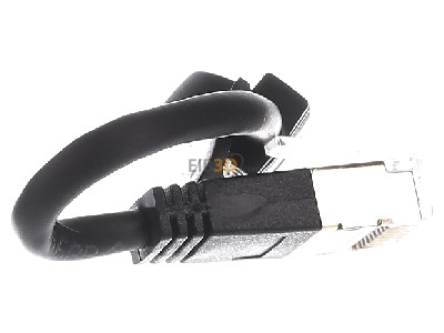 Ansicht hinten Wantec 7197 sw 0,1m SSTP-Patchkabel Cat.6A sw 0,1m Steck. 4mm 
