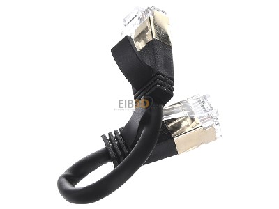 Ansicht oben hinten Wantec 7197 sw 0,1m SSTP-Patchkabel Cat.6A sw 0,1m Steck. 4mm 