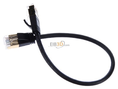 Ansicht oben rechts Wantec 7199 sw 0,25m SSTP-Patchkabel Cat.6A sw 0,25m Steck.4mm 