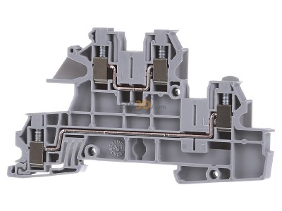 Front view Phoenix UTI 2,5-L/L Installation terminal block 5,2mm 24A 

