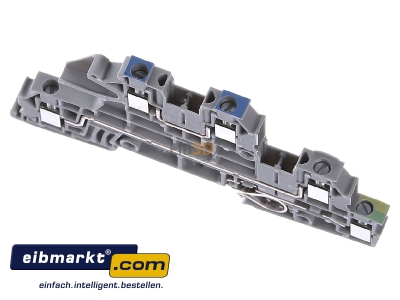 View up front Phoenix Contact UTI 2,5-PE/L/N Installation terminal block 5,2mm 24A 
