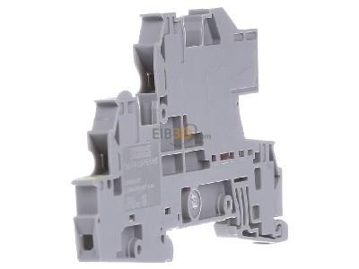 View on the right Phoenix UTI 2,5-PE/L/NT Installation floor terminal, 0,2-4mm� 5,2mm, gray, 
