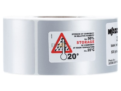 View on the left WAGO 210-804 Labelling material 44x99mm silver 
