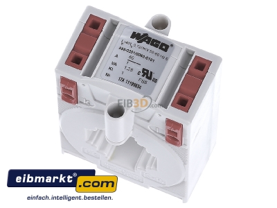 Ansicht oben vorne WAGO Kontakttechnik 855-301/060-101 Aufsteck-Stromwandler 60A/1A 