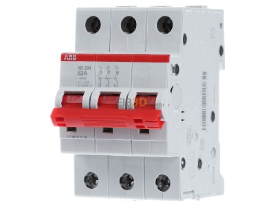 Front view ABB SD203/63 Off switch for distributor 3 NO 0 NC 
