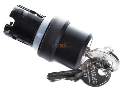 Ansicht oben links Siemens 3SU1000-4DF11-0AA0 Schl�sselschalter RONIS Schl�sselabzug O+I 