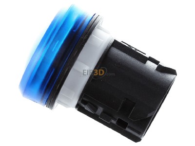 Ansicht oben rechts Siemens 3SU1001-6AA50-0AA0 Leuchtmelder 22mm, rund, blau 