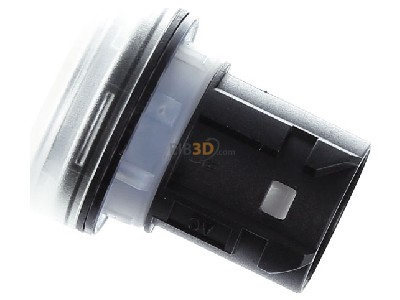 Ansicht oben rechts Siemens 3SU1001-6AA70-0AA0 Leuchtmelder 22mm, rund, klar 