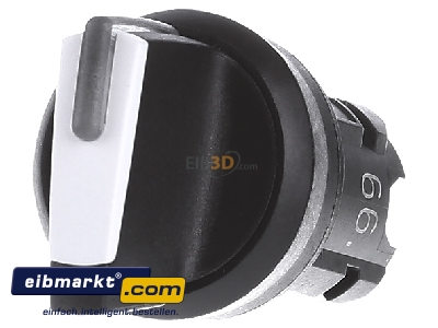 Frontansicht Siemens Indus.Sector 3SU1002-2BL60-0AA0 Knebelschalter 22mm, rund, schwarz 