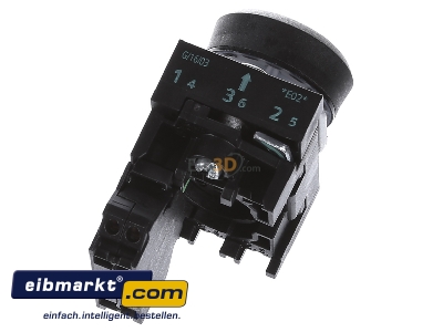 Top rear view Siemens Indus.Sector 3SU1100-0AB10-3BA0 Complete push button black
