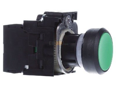 View on the left Siemens 3SU1100-0AB40-1BA0 Complete push button green 
