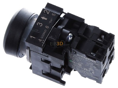 Ansicht oben rechts Siemens 3SU1102-0AB40-1BA0 Drucktaster 1S, 24VAC/DC 